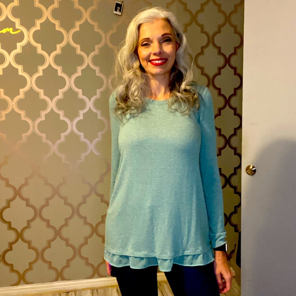 Small LC Lauren Conrad light green tunic